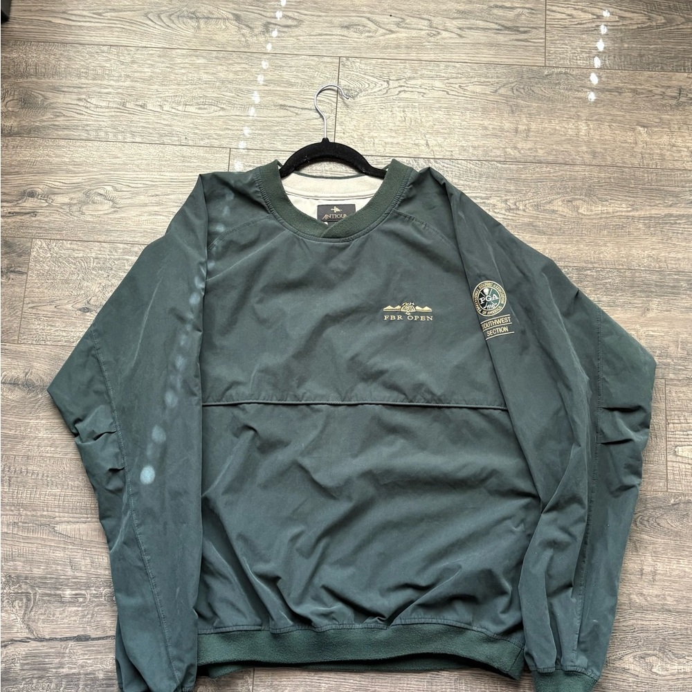 Antigua Green Crewneck Sweater with Relaxed Fit